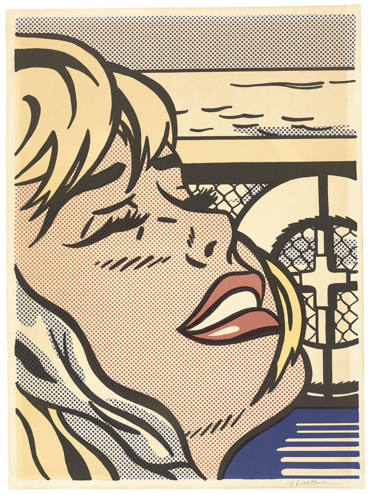 This picture shows the following artwork: Roy Lichtenstein. „Shipboard Girl“. 1965.