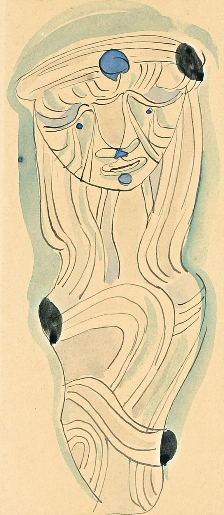 Auf diesem Bild ist das folgende Kunstwerk zu sehen: César Klein. Figurine. Um 1945.