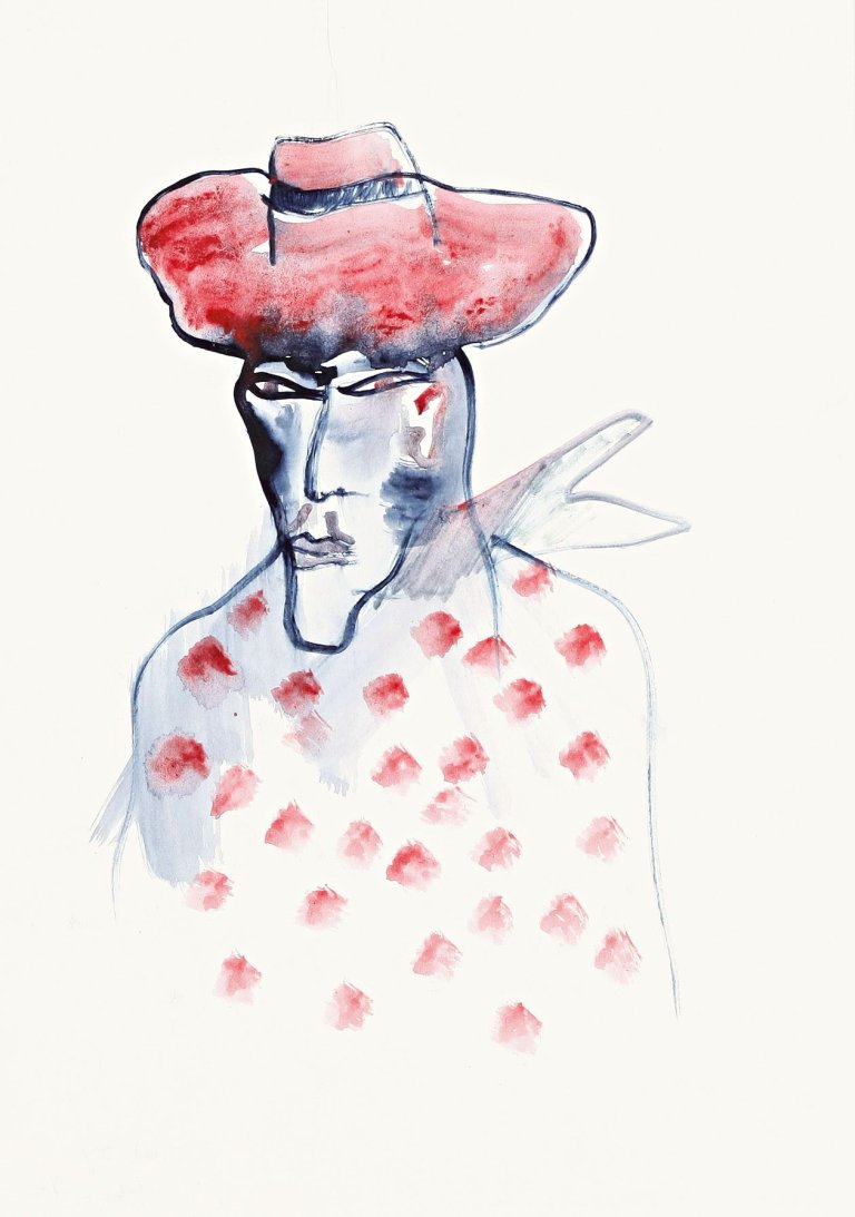 Auf diesem Bild ist das folgende Kunstwerk zu sehen: Jonathan Meese. „Cowboy“. 1995.