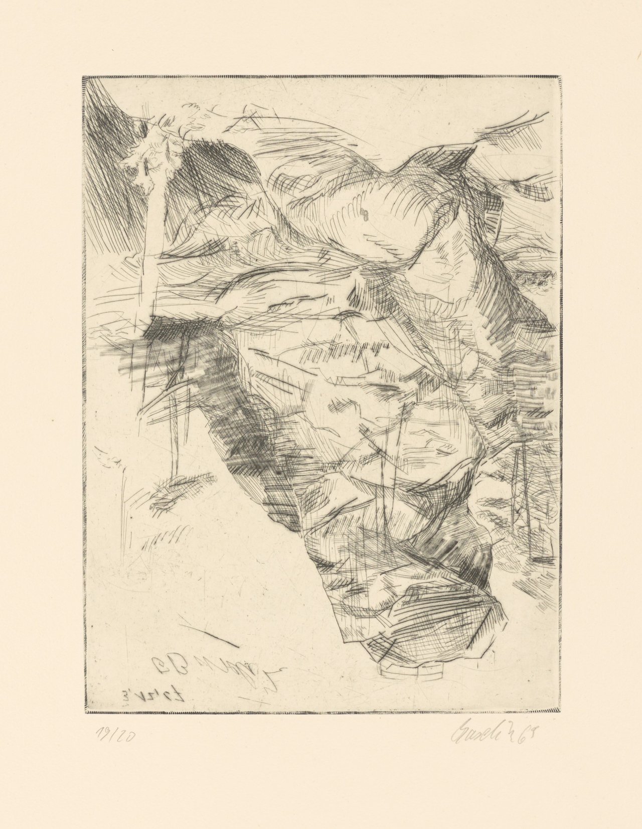 This picture shows the following artwork: Georg Baselitz. „Hochstein“. 1969.