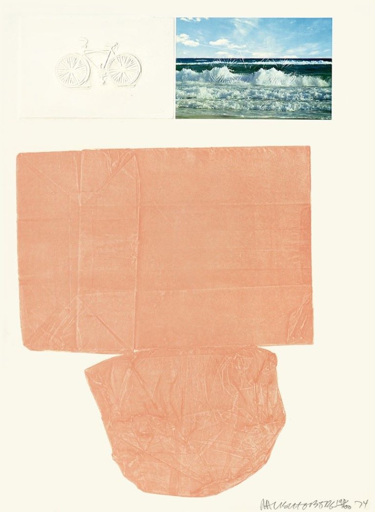 Auf diesem Bild ist das folgende Kunstwerk zu sehen: Robert Rauschenberg. „The Tramp“. 1974.