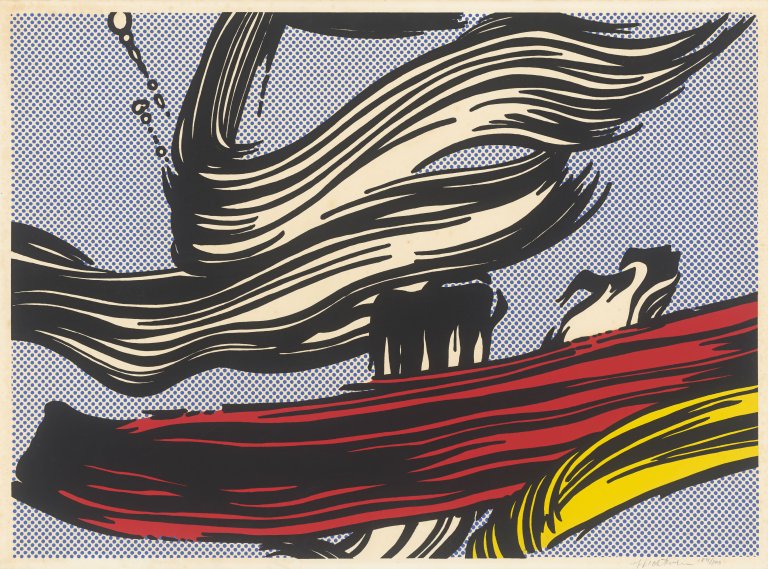 Auf diesem Bild ist das folgende Kunstwerk zu sehen: Roy Lichtenstein. „Brushstrokes“. 1967.