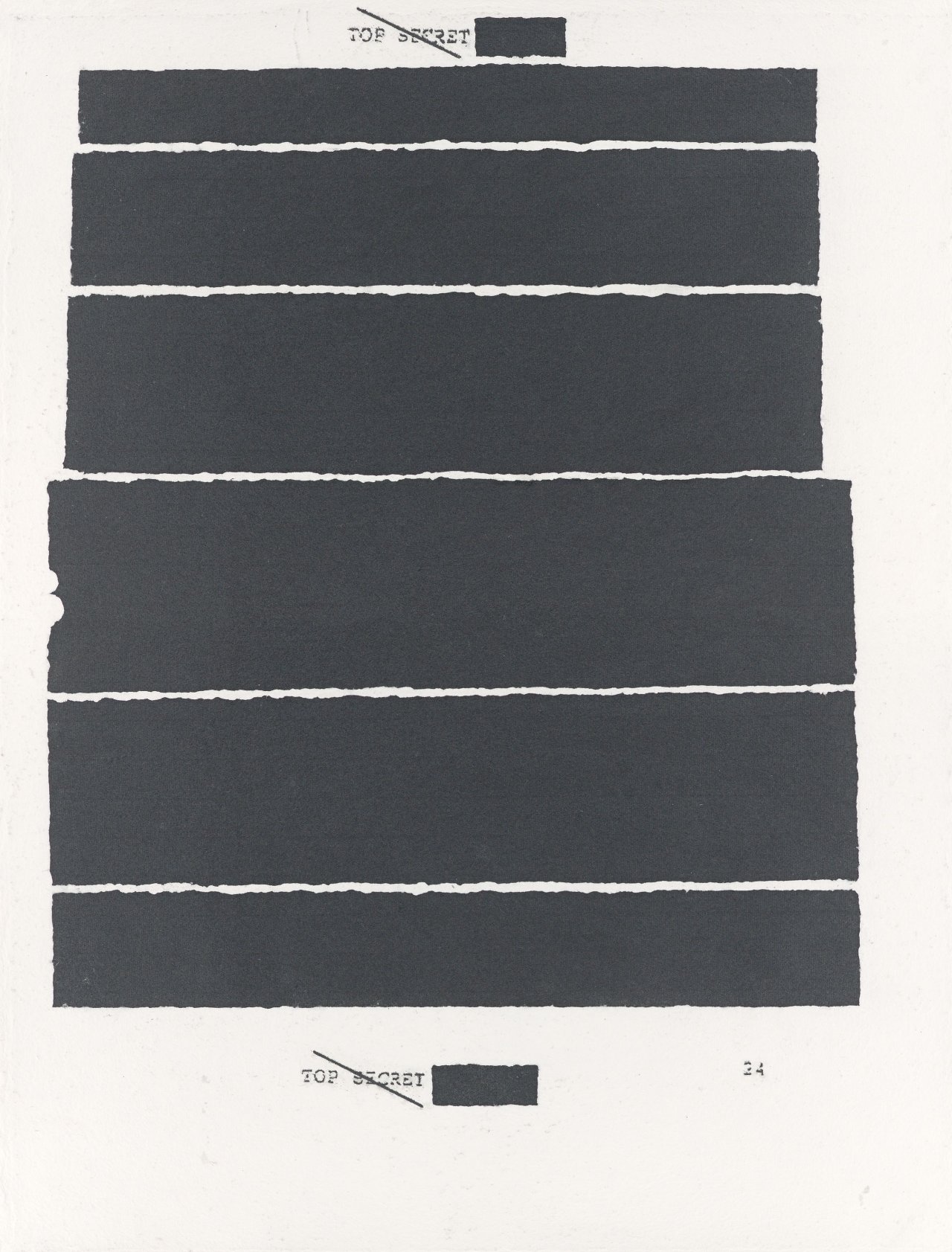 This picture shows the following artwork: Jenny Holzer. ”Top Secret 24” / ”Top Secret 32” / ”The enhanced Techniques - waterboard”. 2012.
