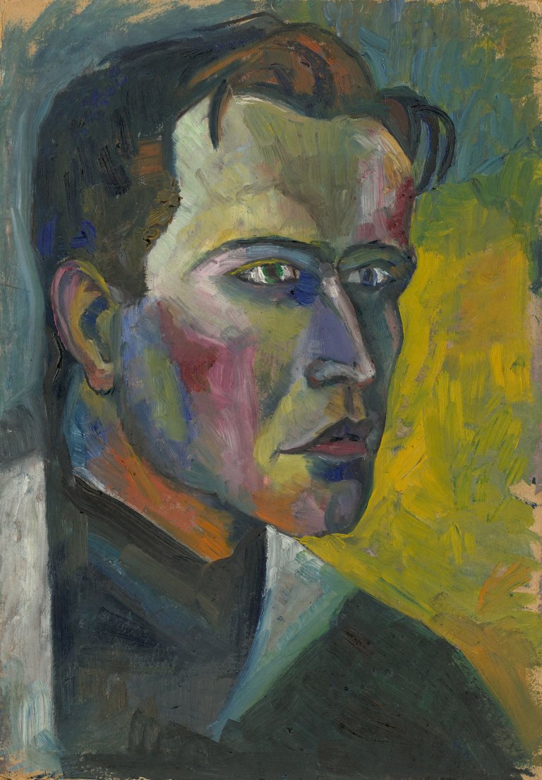 Auf diesem Bild ist das folgende Kunstwerk zu sehen: Grethe Jürgens. Bildnis Walter Hartung. Um 1922.