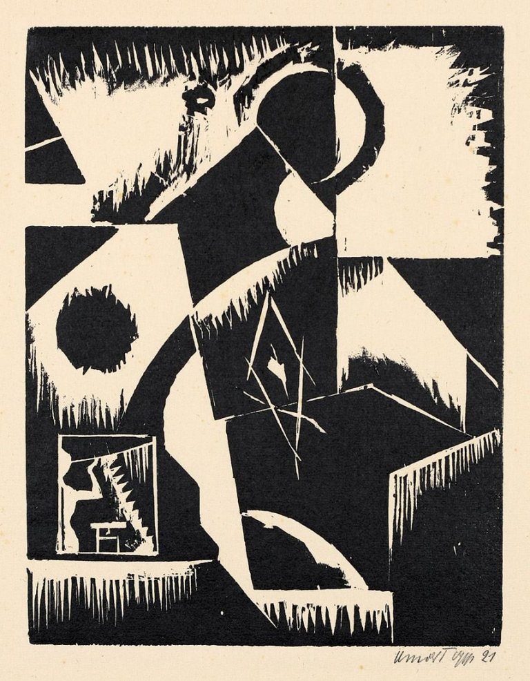 Auf diesem Bild ist das folgende Kunstwerk zu sehen: Arnold Topp. „Abstrakte Komposition“. 1921.
