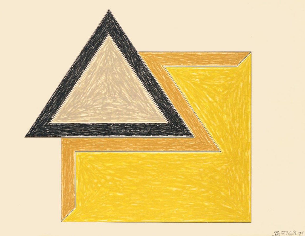 Auf diesem Bild ist das folgende Kunstwerk zu sehen: Frank Stella. „Chocorua“. 1974.