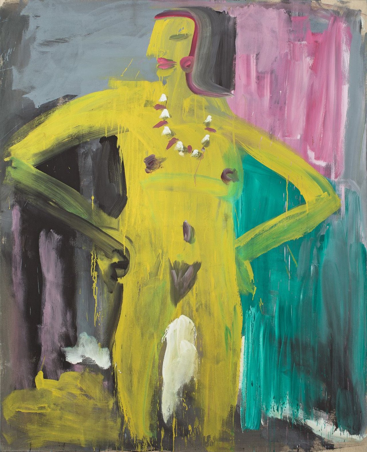 Auf diesem Bild ist das folgende Kunstwerk zu sehen: Karl Horst Hödicke. „Gelber Akt“. 1982.