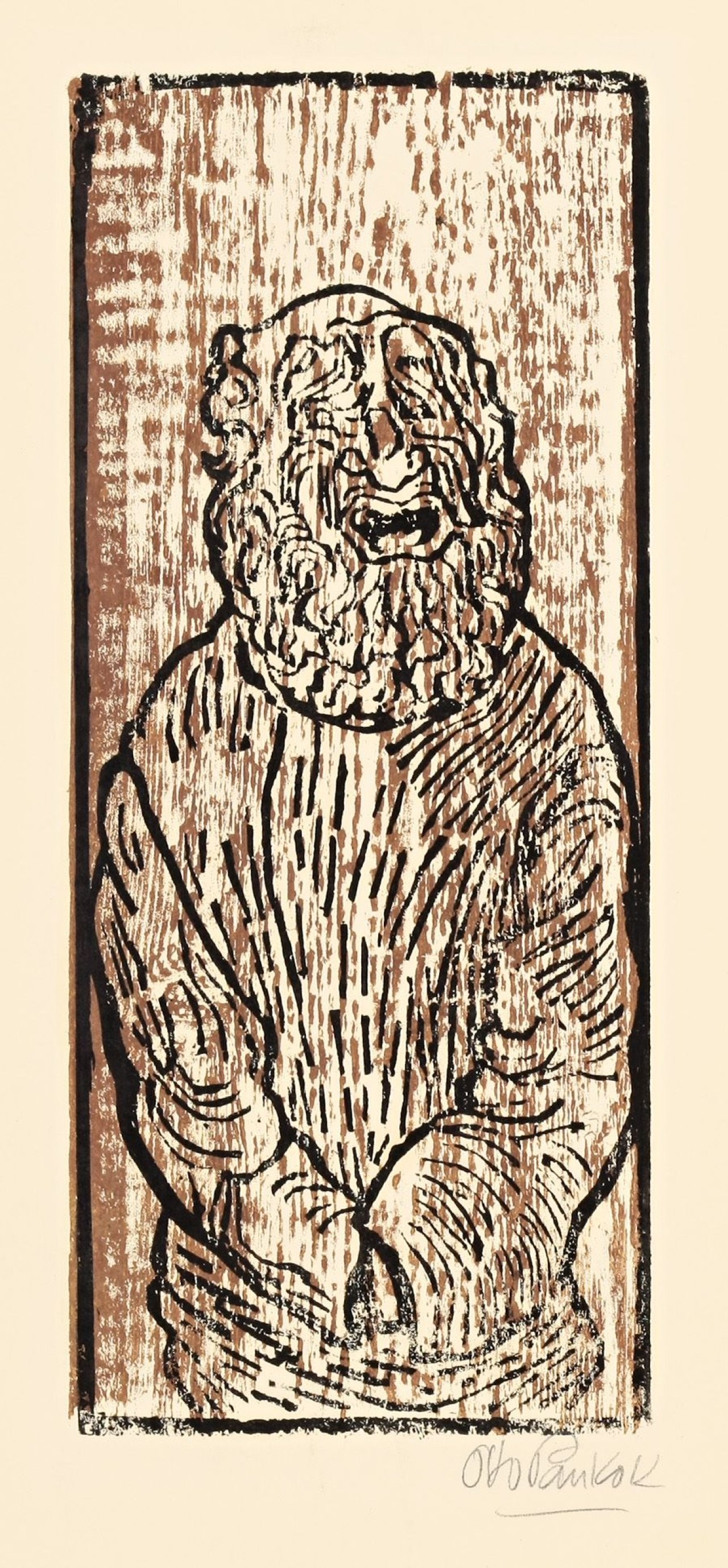 Auf diesem Bild ist das folgende Kunstwerk zu sehen: Otto Pankok. „Erschrockener Russe“. 1943.