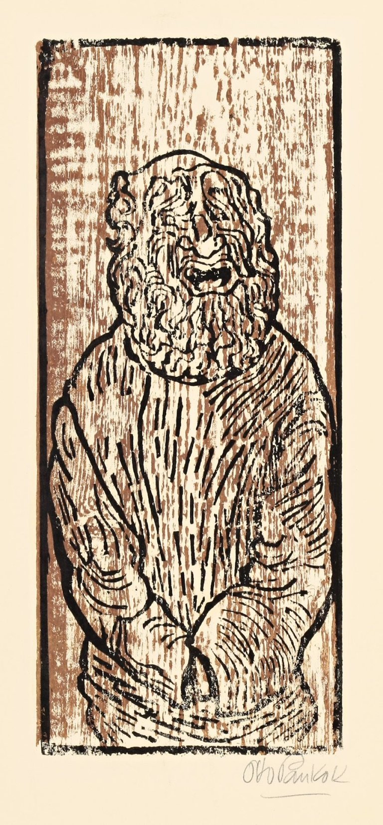 Auf diesem Bild ist das folgende Kunstwerk zu sehen: Otto Pankok. „Erschrockener Russe“. 1943.