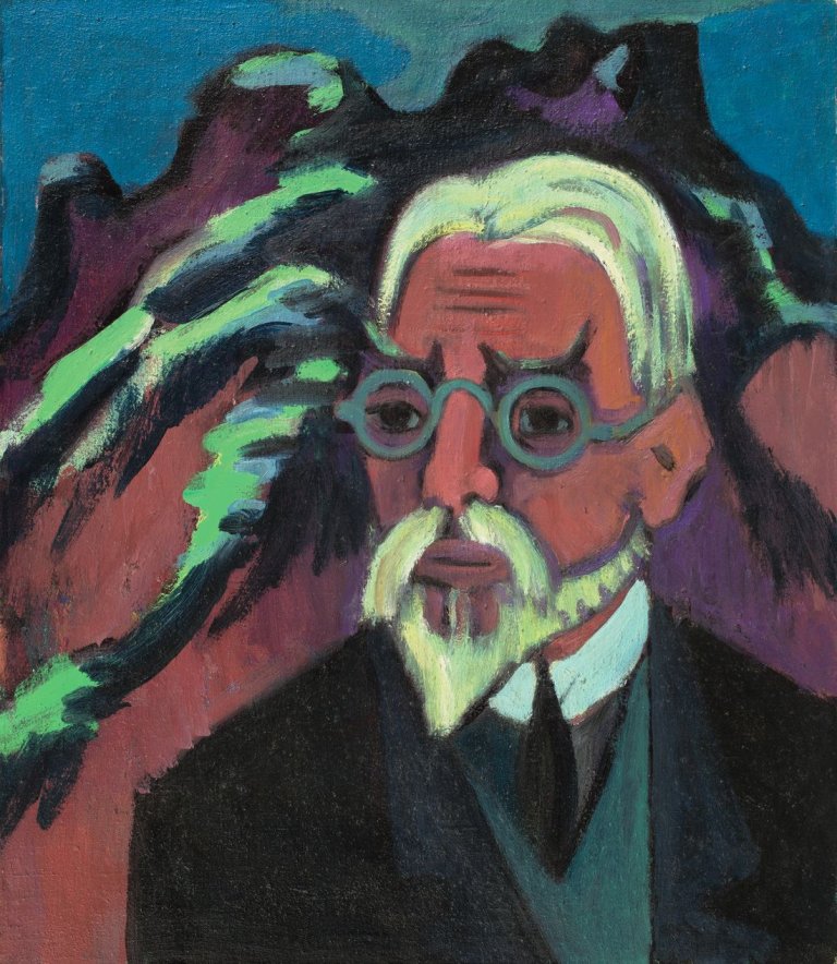 Auf diesem Bild ist das folgende Kunstwerk zu sehen: Ernst Ludwig Kirchner. „Porträt Bosshart“. 1922.