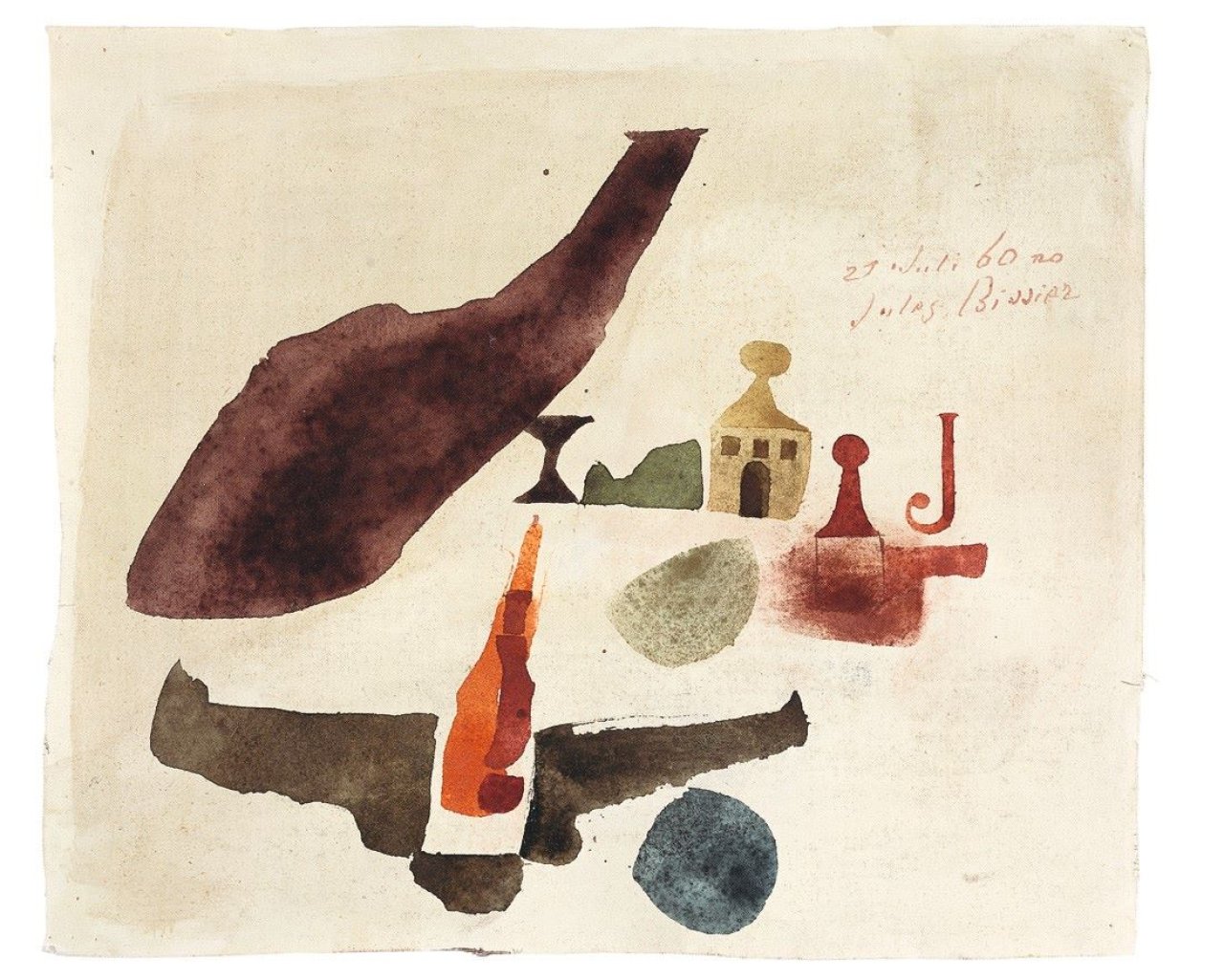 Auf diesem Bild ist das folgende Kunstwerk zu sehen: Julius Bissier. „21. Juli 60 no“. 1960.