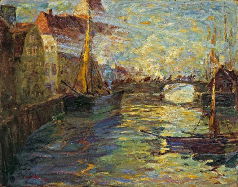 This picture shows the following artwork: Emil Nolde. „Morgen am Kanal“. 1902.