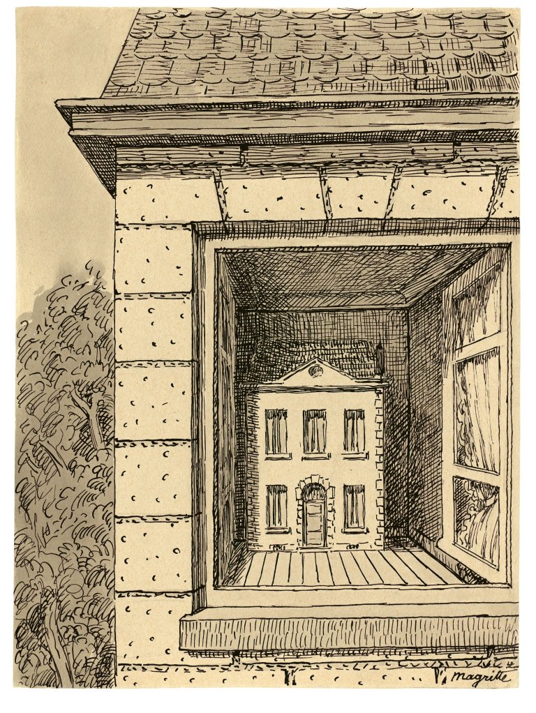 Auf diesem Bild ist das folgende Kunstwerk zu sehen: René Magritte. Éloge de la dialectique. Um 1937.