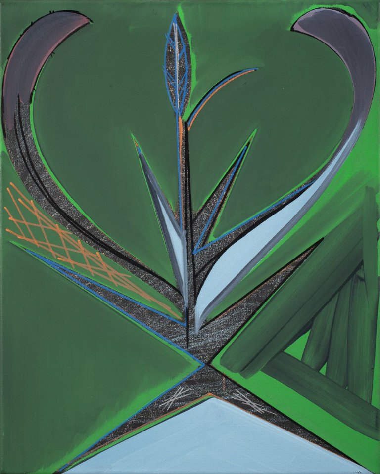 Auf diesem Bild ist das folgende Kunstwerk zu sehen: Thomas Scheibitz. „O.T. (Nr. 311)“. 2001.