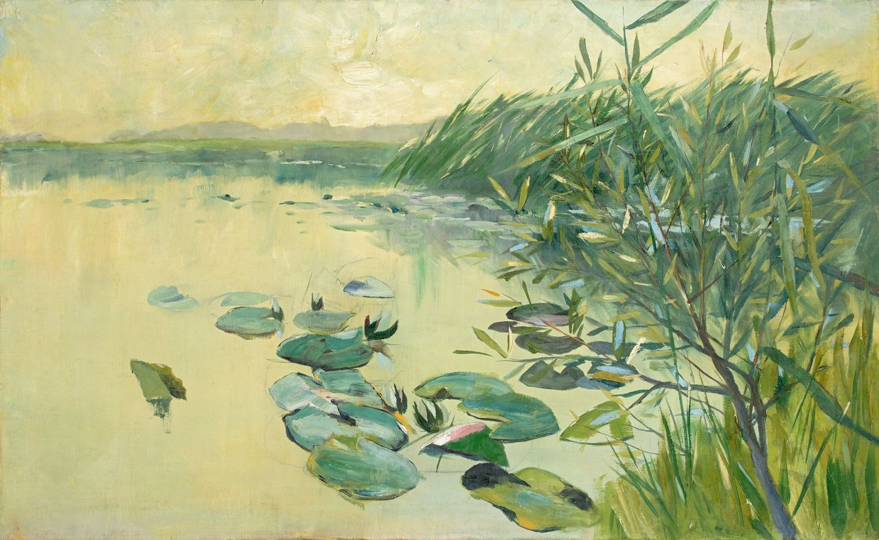 Auf diesem Bild ist das folgende Kunstwerk zu sehen: Karl Hagemeister. „Am Entenfängersee“. Um 1897/98.