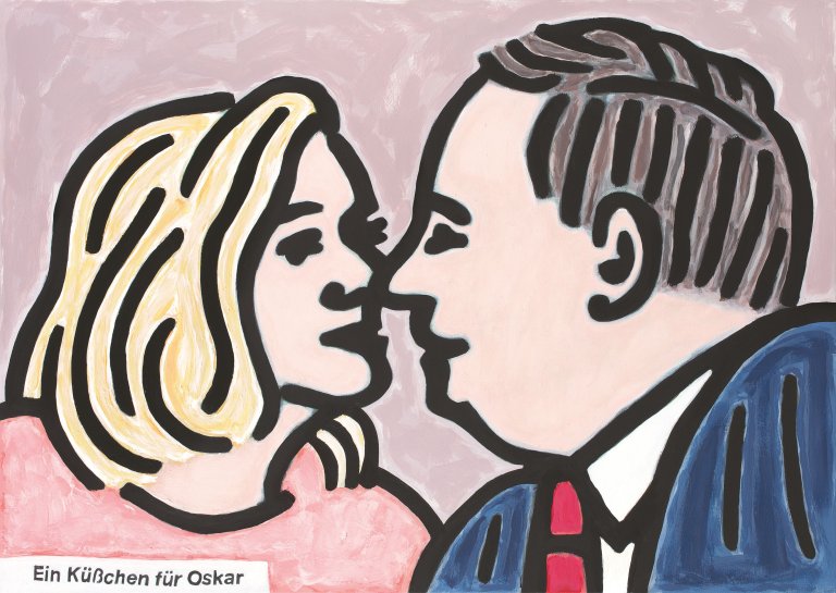 Auf diesem Bild ist das folgende Kunstwerk zu sehen: C.O. Paeffgen. „Ein Küßchen für Oskar“. 1998.