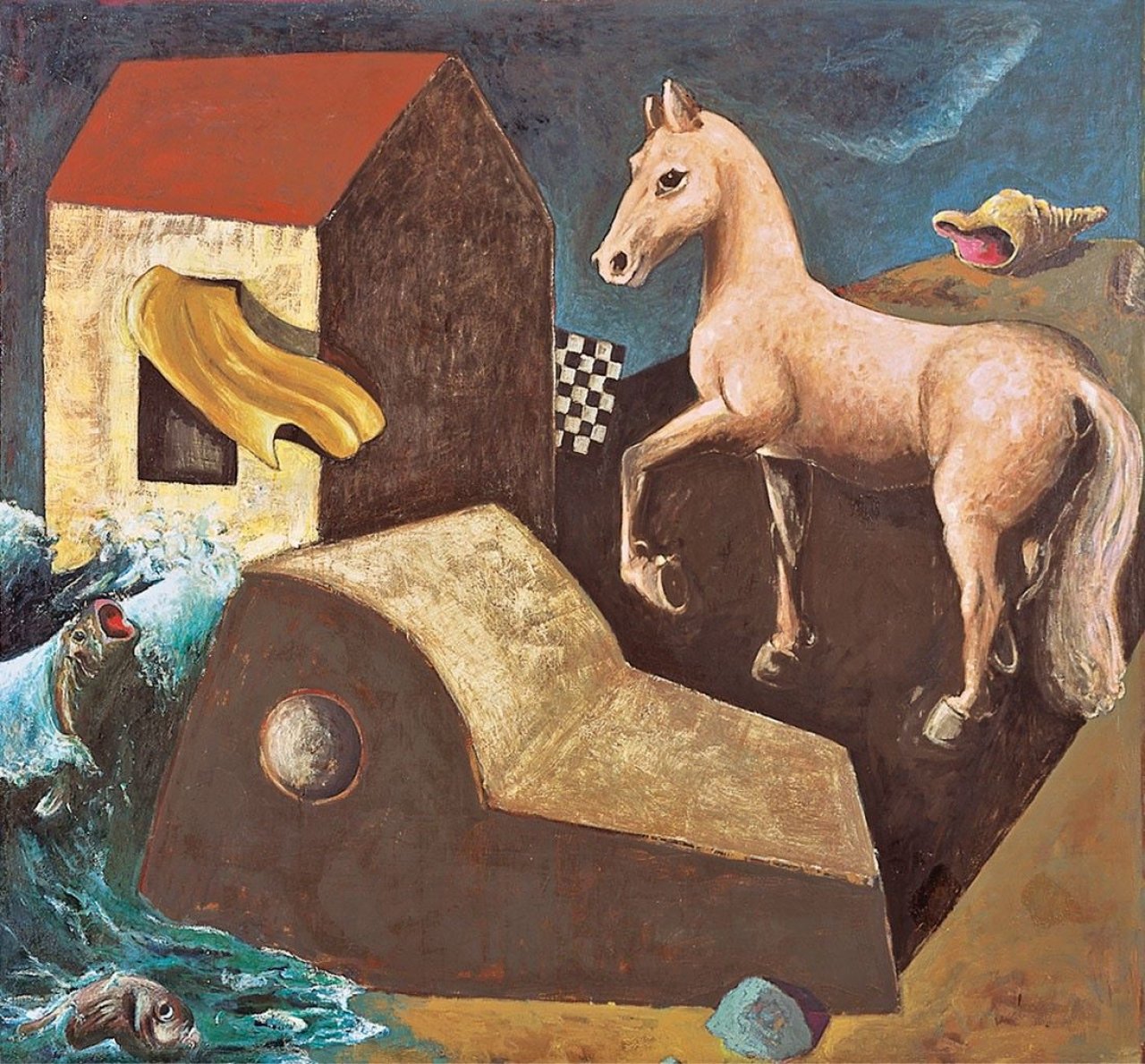 Auf diesem Bild ist das folgende Kunstwerk zu sehen: Peter Chevalier. „Lied der Muschel“. 1984.