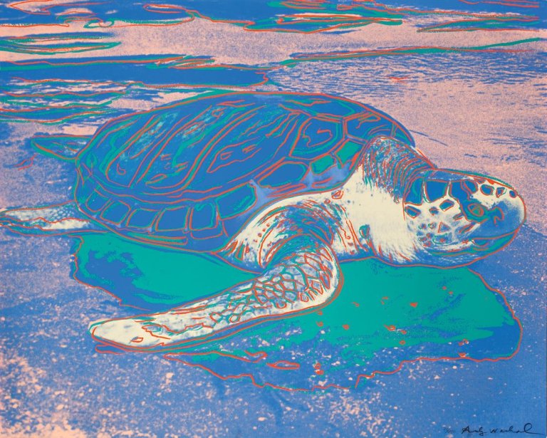 This picture shows the following artwork: Andy Warhol. „Turtle“. 1985.
