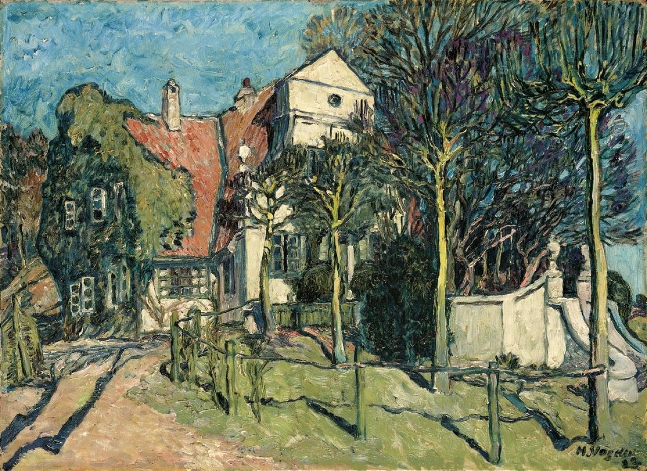This picture shows the following artwork: Heinrich Vogeler. „Barkenhoff in der Sonne“. 1923.