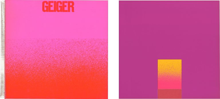 Auf diesem Bild ist das folgende Kunstwerk zu sehen: Rupprecht Geiger. „Rupprecht Geiger. was da alles rot ist all die roten Farben ein sehr rotes buch / Hundertbuch“. 1981.
