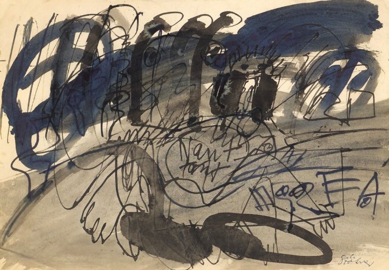 Auf diesem Bild ist das folgende Kunstwerk zu sehen: Walter Stöhrer. „Nan + Tong“. Um 1967.