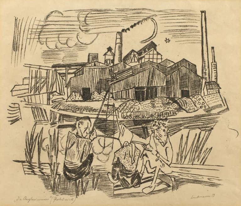 Auf diesem Bild ist das folgende Kunstwerk zu sehen: Max Beckmann. „Die Anglerinnen“. 1919.