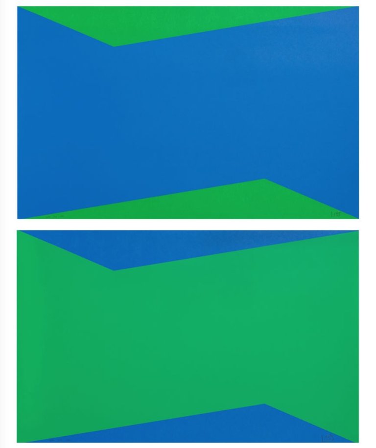 Auf diesem Bild ist das folgende Kunstwerk zu sehen: Leon Polk Smith. „Long Journey“. 1979-87.