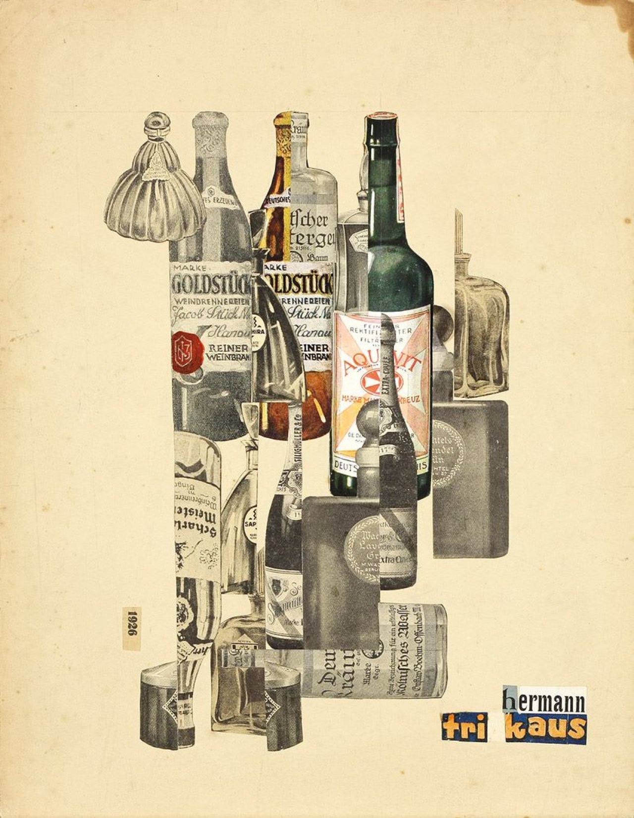 Auf diesem Bild ist das folgende Kunstwerk zu sehen: Karl Hermann Trinkaus. Ohne Titel (Flaschen). 1926.
