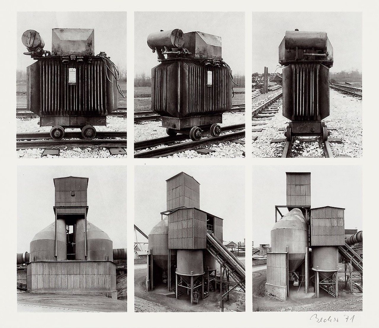 Auf diesem Bild ist das folgende Kunstwerk zu sehen: Bernd und Hilla Becher (Siegen 1931 - 2007 Rostock / Potsdam 1934 - 2015 Düsseldorf). „Transformator–Silo“. 1971.