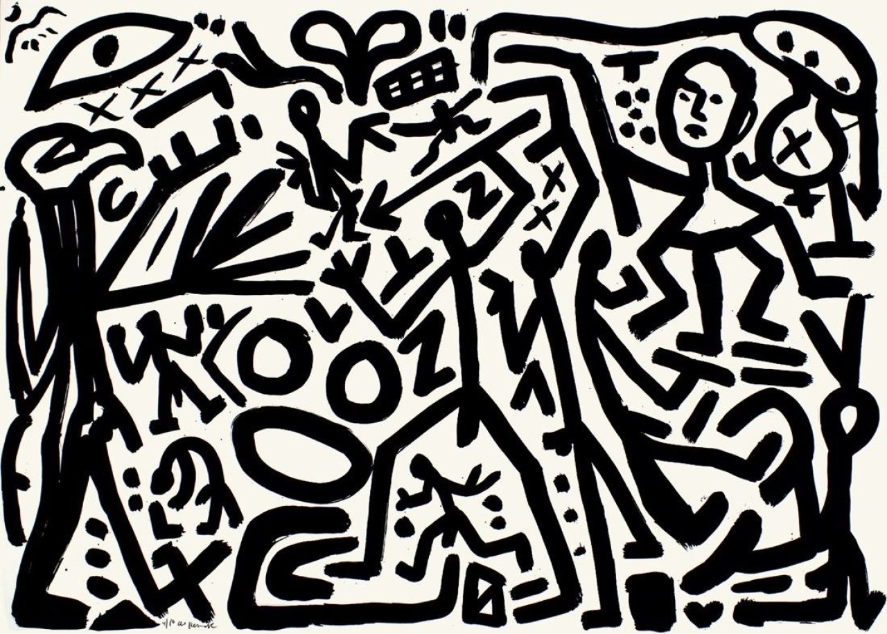 Auf diesem Bild ist das folgende Kunstwerk zu sehen: A.R. Penck. Ohne Titel.