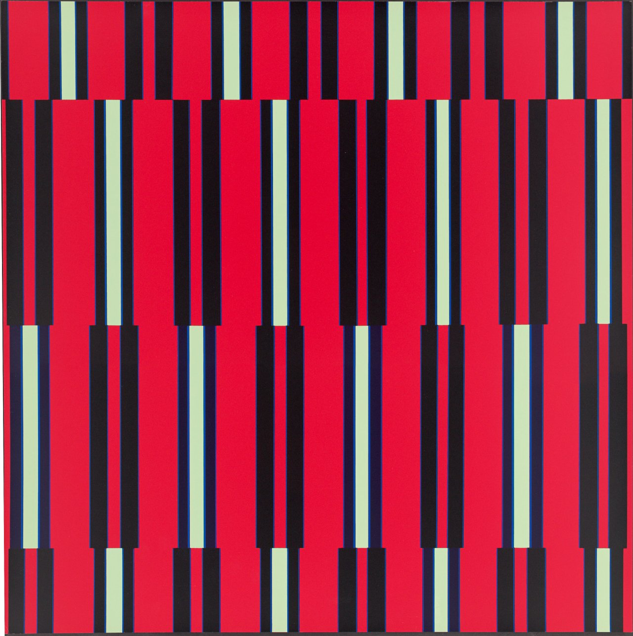 Auf diesem Bild ist das folgende Kunstwerk zu sehen: Günter Fruhtrunk. „Neuer Dreiklang“. 1971.