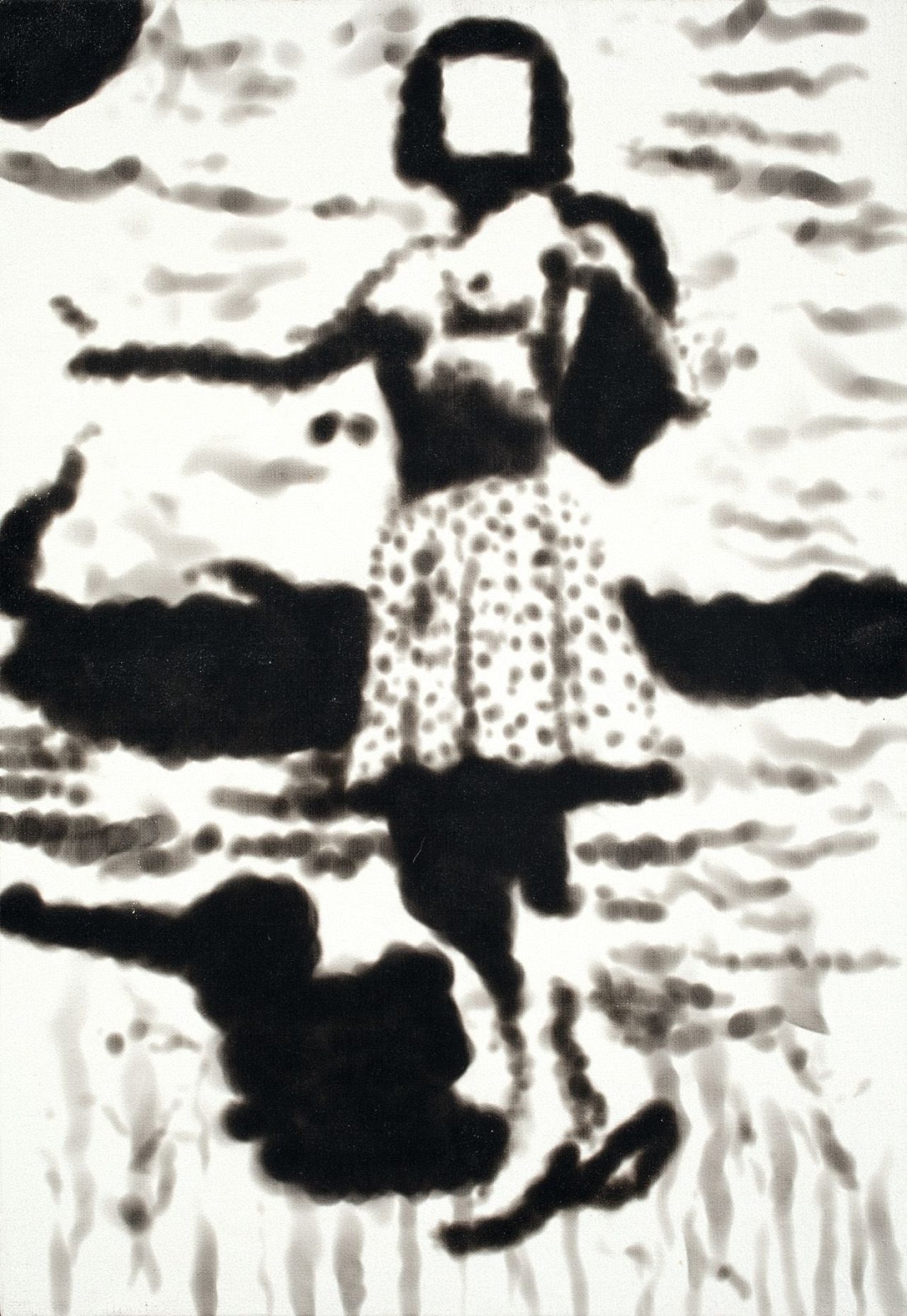 Auf diesem Bild ist das folgende Kunstwerk zu sehen: Jiří Georg Dokoupil. Mädchen ohne Gesicht. 1991.