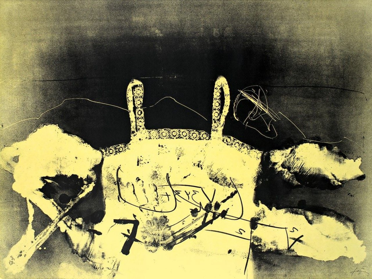 This picture shows the following artwork: Antoni Tàpies. „Dentelle“. 1977.