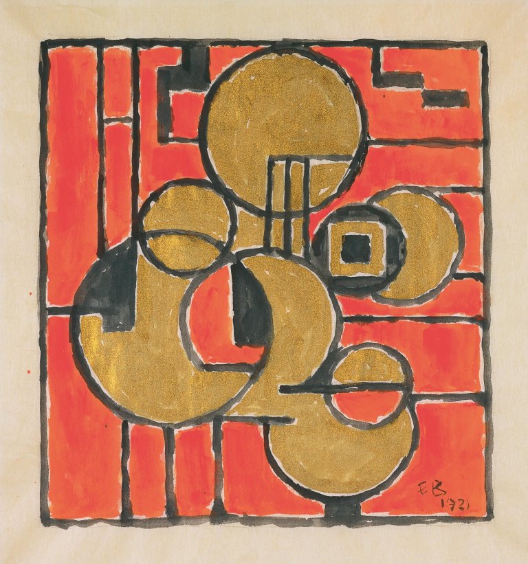 Auf diesem Bild ist das folgende Kunstwerk zu sehen: Erich Buchholz. Komposition. 1921.