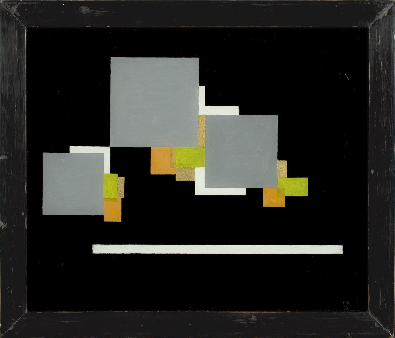 Auf diesem Bild ist das folgende Kunstwerk zu sehen: Carl Buchheister. „Composition: Fuge, grün, ocker“. 1925.