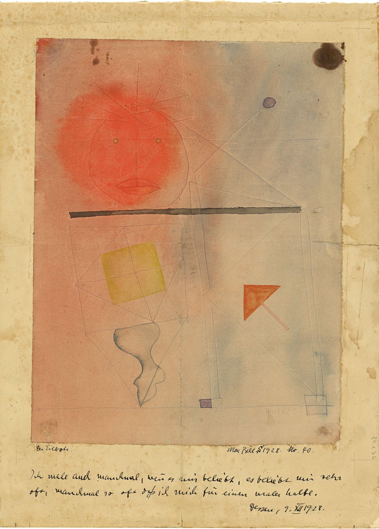 Auf diesem Bild ist das folgende Kunstwerk zu sehen: Max Bill. „Der Eilbote“. 1928.