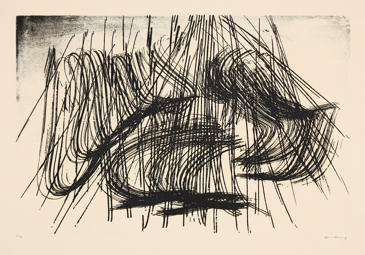 This picture shows the following artwork: Hans Hartung. Untitled. 1971.