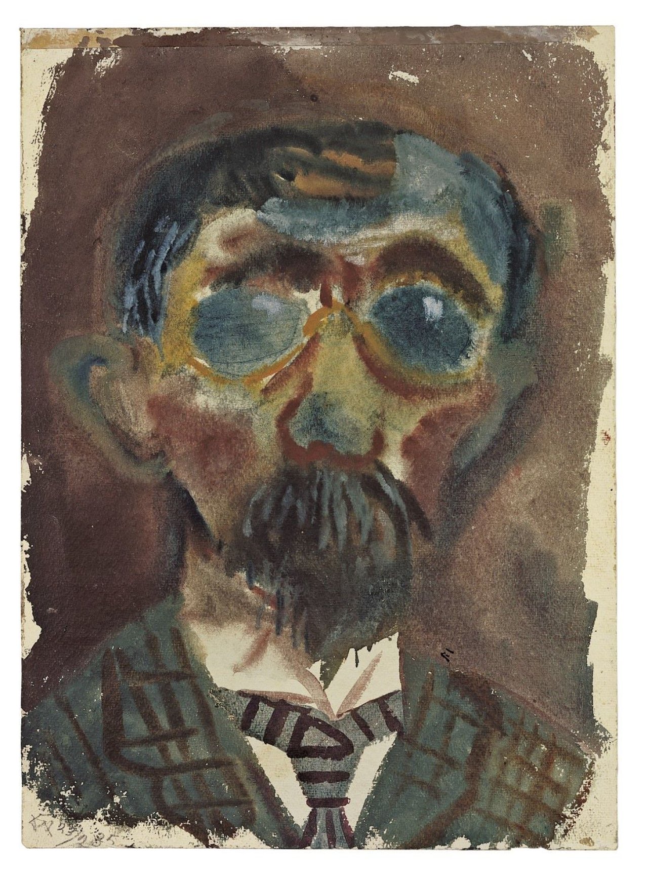 Auf diesem Bild ist das folgende Kunstwerk zu sehen: Otto Dix. „Dr. F“. 1923.