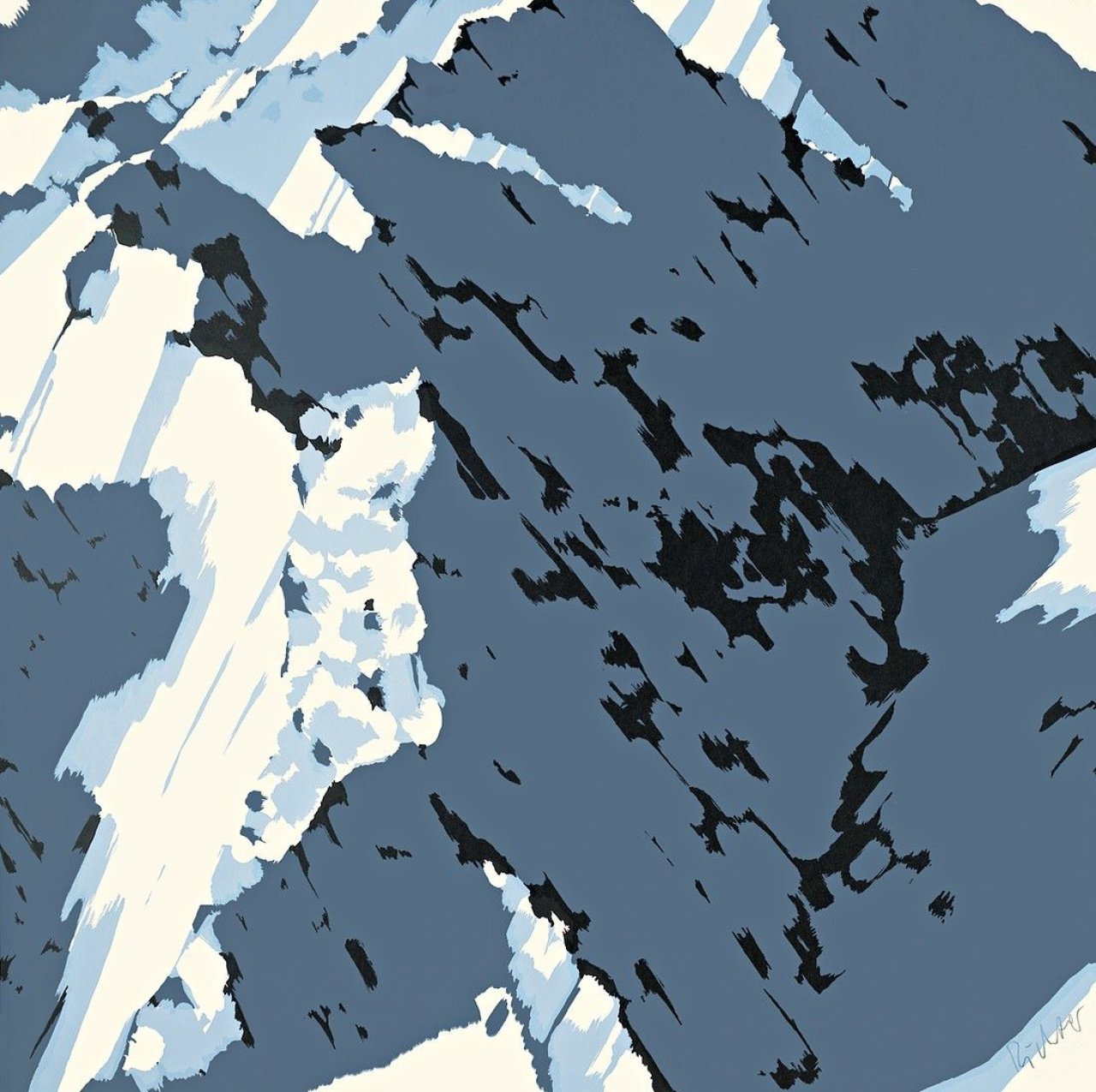 This picture shows the following artwork: Gerhard Richter. Aus: „Schweizer Alpen II“ (A1). 1969.