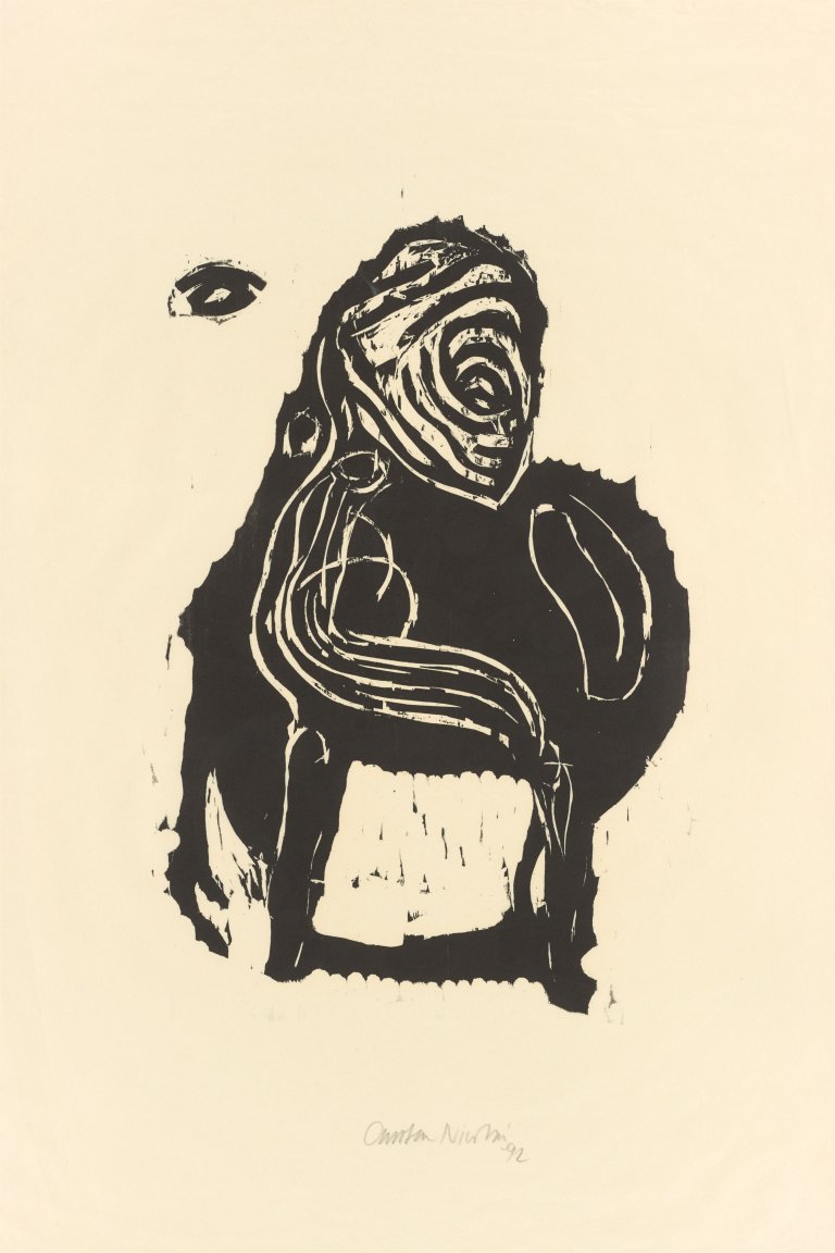 Auf diesem Bild ist das folgende Kunstwerk zu sehen: Carsten Nicolai. „Im Inneren frißt das Helle das Dunkle“. 1992.