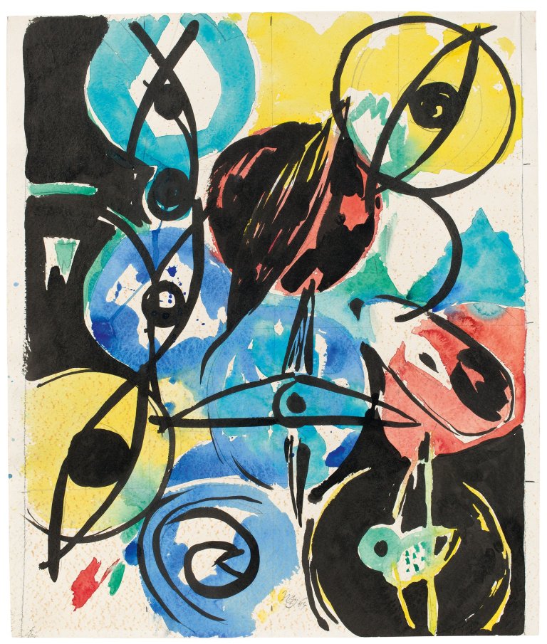 This picture shows the following artwork: Ernst Wilhelm Nay. „Ohne Titel“. 1964.
