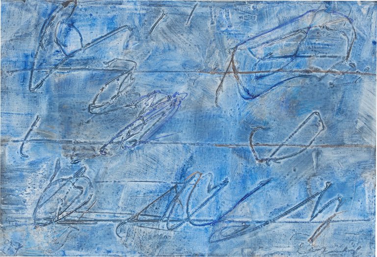 Auf diesem Bild ist das folgende Kunstwerk zu sehen: László Lakner. „Lettre imaginaire“. Um 1997.