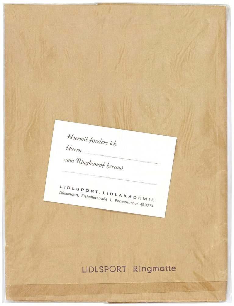 Auf diesem Bild ist das folgende Kunstwerk zu sehen: Jörg Immendorff. „Lidlsport Ringmatte“. 1969.