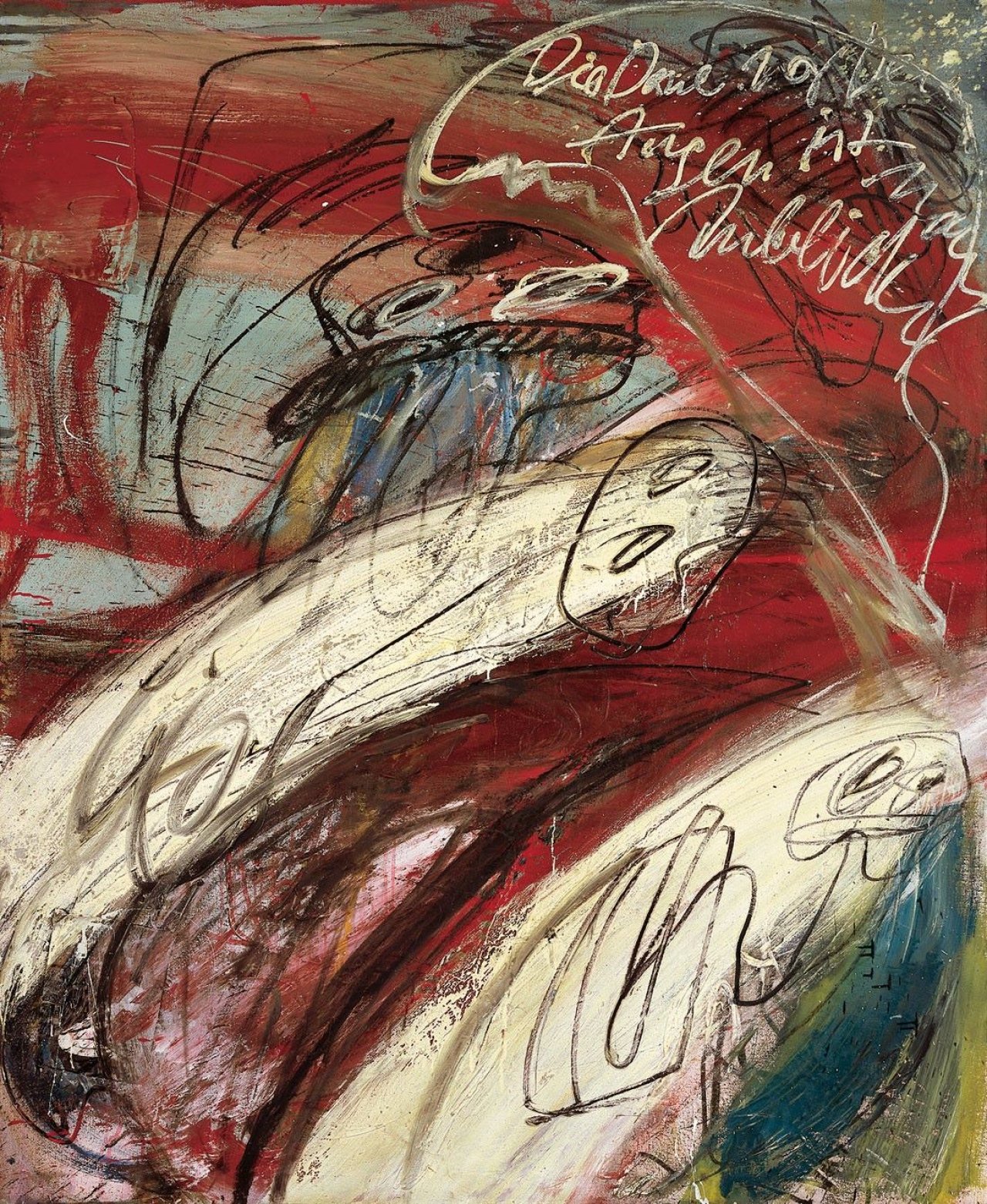Auf diesem Bild ist das folgende Kunstwerk zu sehen: Walter Stöhrer. „Die Dame vor Ihren Augen ist einstweilen noch ein Anblick“. 1975.