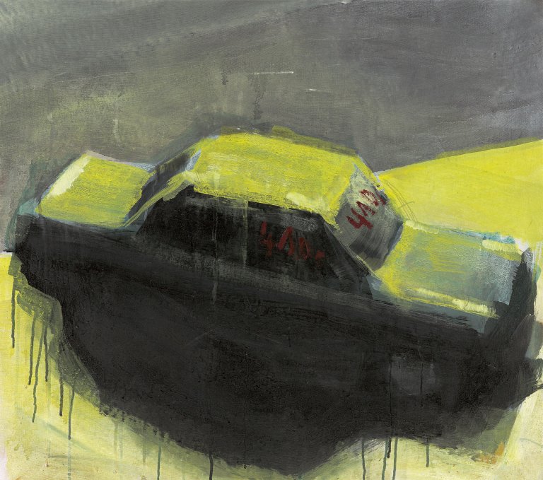 Auf diesem Bild ist das folgende Kunstwerk zu sehen: Matthias Weischer. „Auto“. 1998.