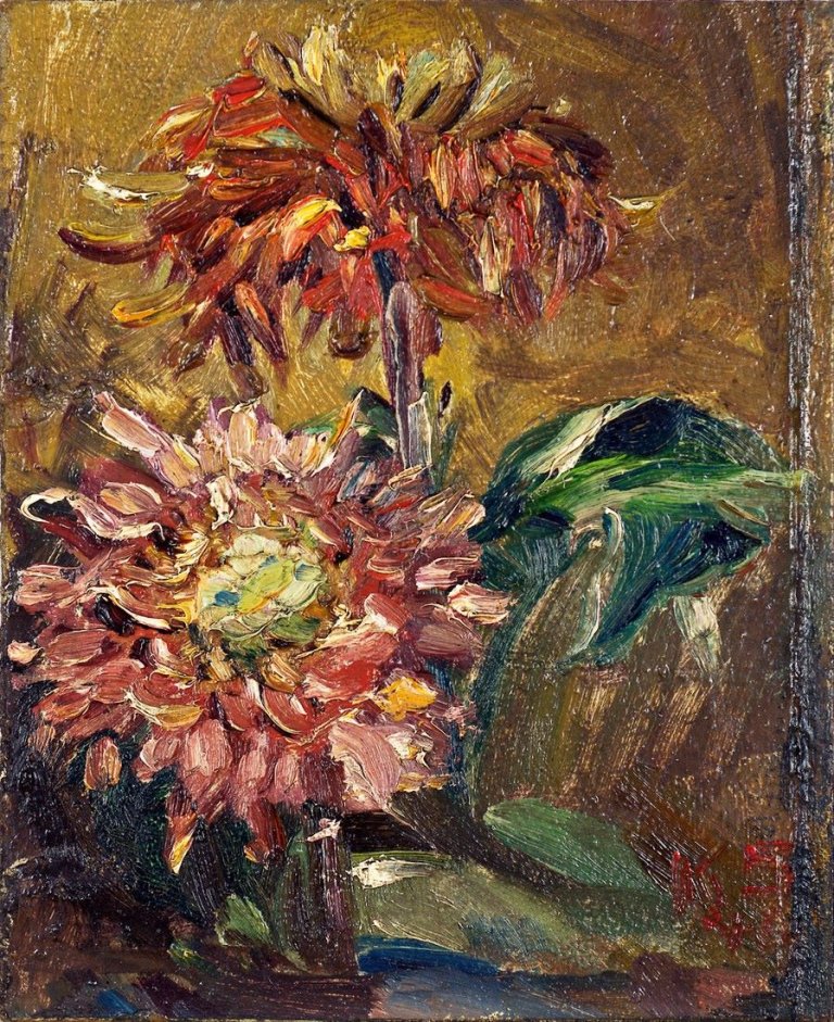 Auf diesem Bild ist das folgende Kunstwerk zu sehen: Kurt Schwitters. Chrysanthemen. 1946.