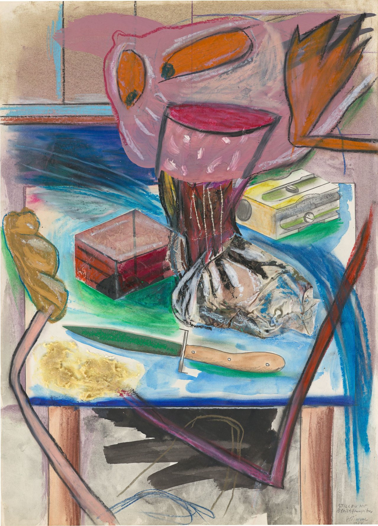 Catalog image of „Stilleben mit Bleistiftanspitzer“. 1974