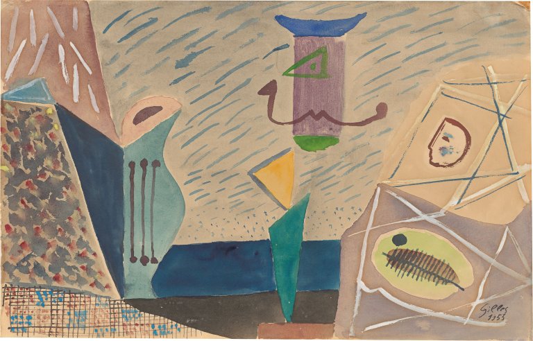 Auf diesem Bild ist das folgende Kunstwerk zu sehen: Werner Gilles. Ohne Titel. 1953.