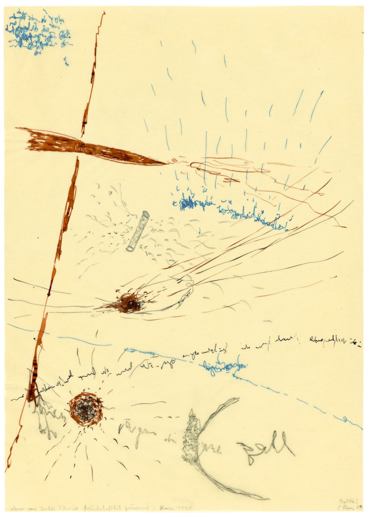 Auf diesem Bild ist das folgende Kunstwerk zu sehen: Carlfriedrich Claus. „Bagatelle I“. 1969.