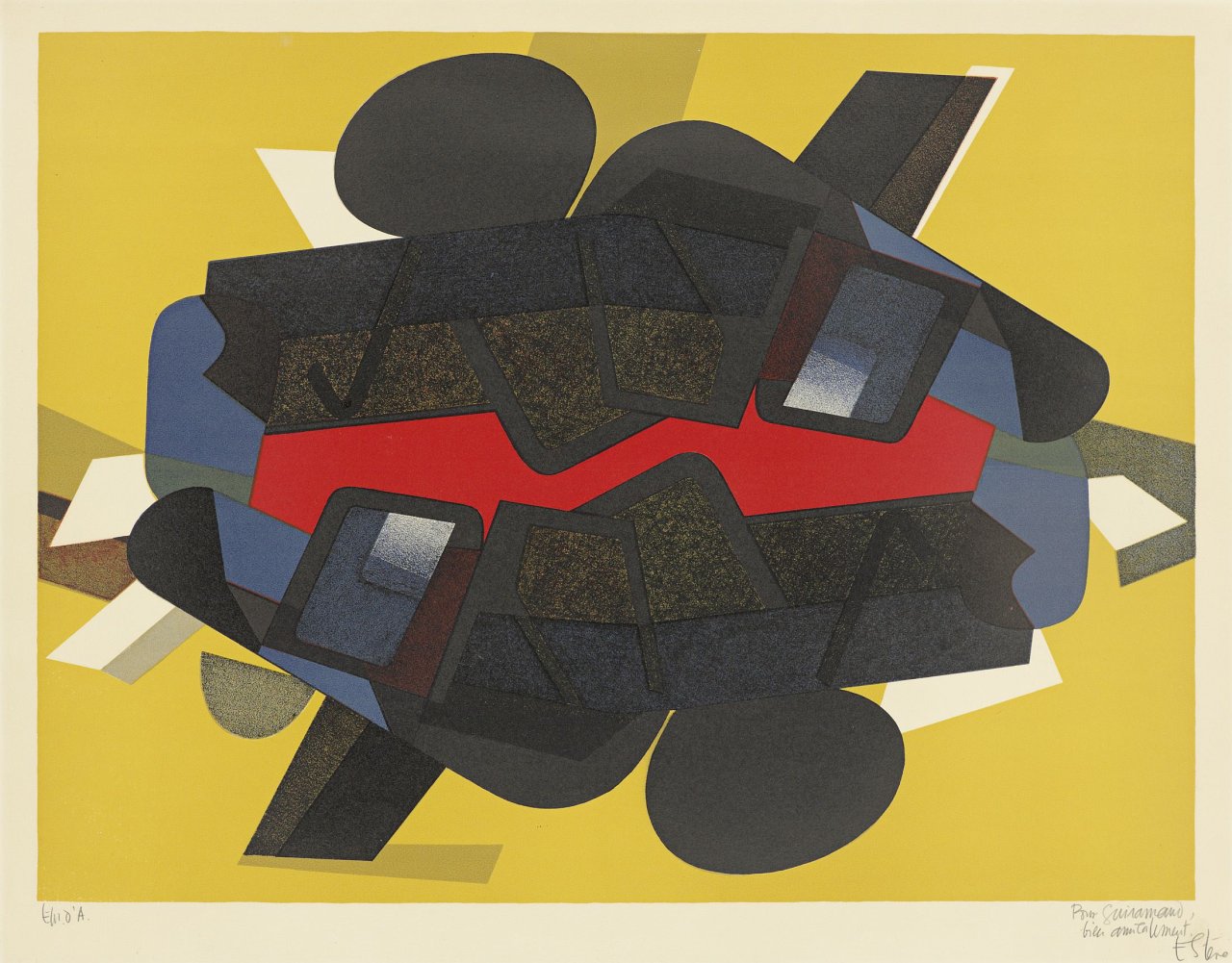 This picture shows the following artwork: Maurice Estève. „Chambrure“. 1973.